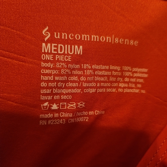 Uncommon Sense Red Ruffle on or off shoulder swimsuit Size M - Picture 7 of 11